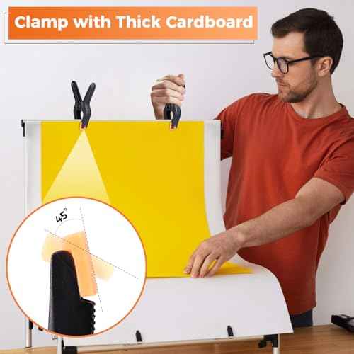 Heavy Duty Spring Clamps, 3.7 Inch Small Heavy Duty Clip with 1.6 Inch Jaw Opening, Non-Slip Handle, Strong Grip Clips for Woodworking, Photography, Crafting, and DIY Projects (12 pack)