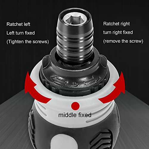Short ratchet screwdriver CR-V hardened hard dual-purpose screwdriver head Telescopic dual-purpose screwdriver cross Slotted screwdriver head Screwdriver powerful magnetic multi-function