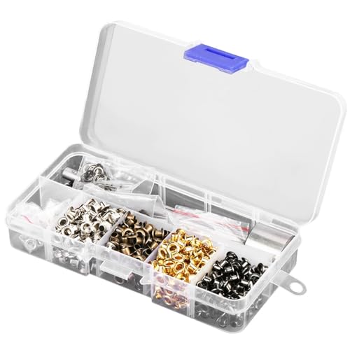 420PCS 3mm Grommets Eyelets Kit with Hand Tools for Leather and Fabric Crafting