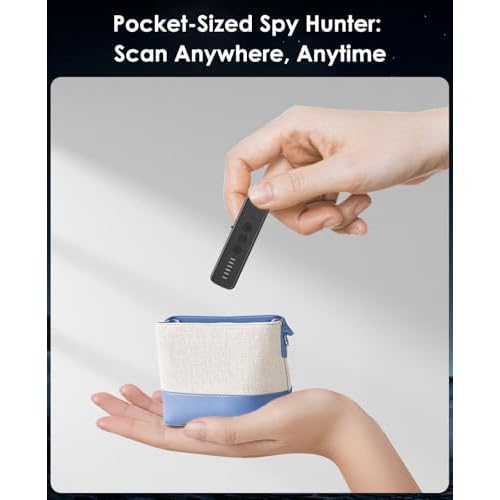 Upgraded Hidden Camera Detector, AI-Powered Anti-Spy Device, Bug & GPS Tracker & RF Detector, Portable Spy Camera Finder for Hotels, Travel, Home & Office