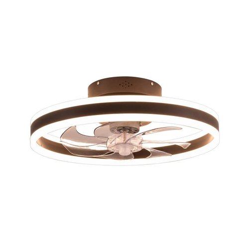 SpaceBovae Modern Ceiling Fans with Lights, Flush Mount Ceiling Fan with Dimmable Light and Remote,3-Speed Wind Low Profile Ceiling Fan with Light for Bedroom,Living Room,Home