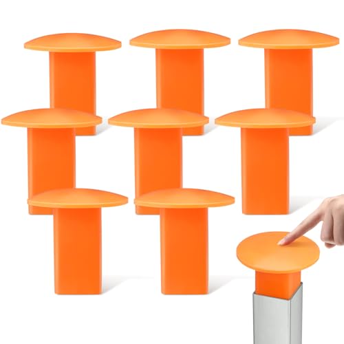 Orange Baseball Base Plugs 8 Pack - Field Anchors for Softball & Baseball