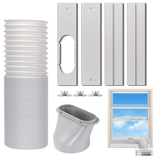 Portable AC Window Vent Kit, Sliding Seal Kit 5.9" Exhaust Hose