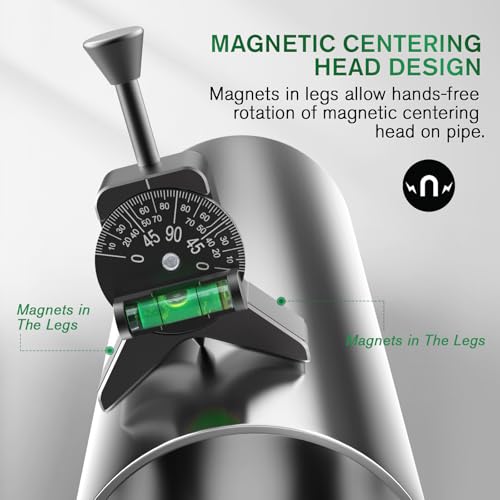 Pipe Center Finder, Pipefitter Tools w/Magnetic Centering Head,