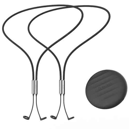 Earplug Lanyard with Magnetic Safety Cord ? 2 Pack Silicone Anti-Loss Strap with Case | Tug-Resistant, Quick Access, Easy to Install | Compatible with Earplugs, Earbuds, Earphones, Black