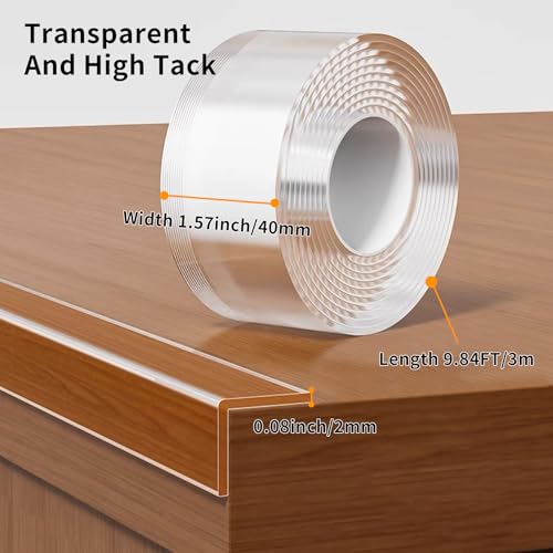 1.57in x 9.84FT Clear Corner Protector Strip Baby Safety Edges Guard