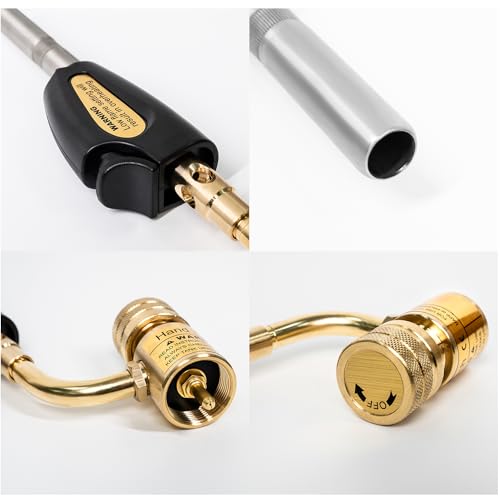 Turbo Torch Tips, Self Lighting, Gas Self Electronic Ignition Turbo Torch Regulator Brazing Soldering Welding Plumbing Gun