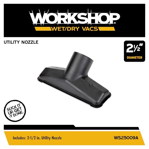 WORKSHOP Wet/Dry Vac Utility Nozzle 2.5 Inch Vacuum Attachment for Shop Vacuums