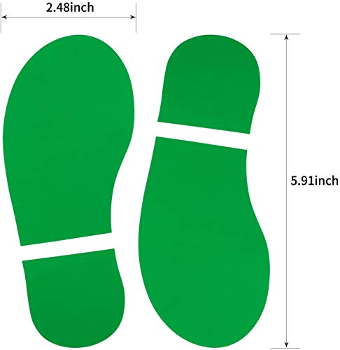 Kids Footprint Floor Decals - 45 Pairs, 90 Prints, Waterproof Stickers, 2.5x5.9 Inch, Multi-Color for Classroom & Party