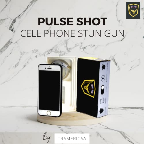 TRAMERICAA Pulse Shot 3-in-1 Phone Taser: 1.6 microCoulomb Stun Gun, 120 dB Panic Alarm, and Strobing Flashlight - Ultimate Self Defense Tool
