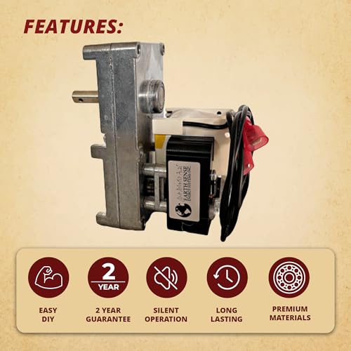 1 RPM Auger Motor Twin Pack for Englander Stoves PU-047040 Replacement