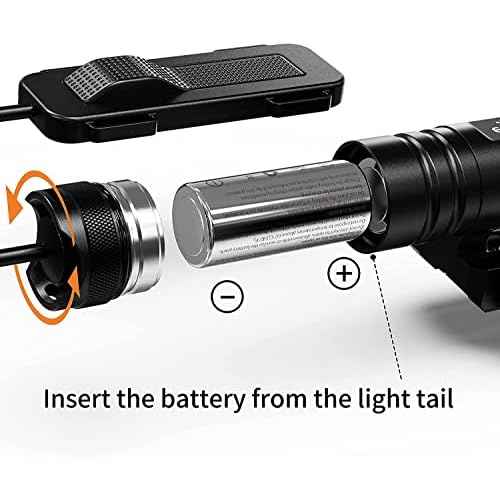 Light Laser Combo for Rifle Tactical Rifle Flashlight with Pressure Switch - 1250 Lumens IPX66 Protection, Rail Mounted Light for Outdoor Use