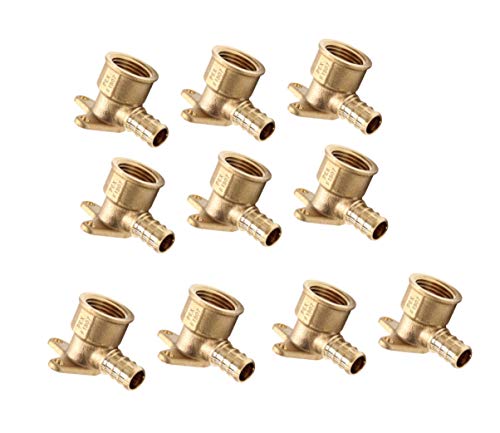 EFIELD 10-Pack 1/2-Inch Female NPT Drop-Ear Elbow Fitting for Plumbing