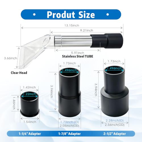 Kbiykuy Universal Shop Vac Extractor Attachment Hose Kit - Small