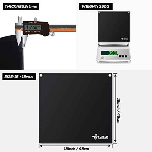 FLASLD Magnet Flame Protector for Soldering and Brazing, 18''x18'' High-Temperature PlumberPad Heat Shield, Fire Resistant Welding Mat