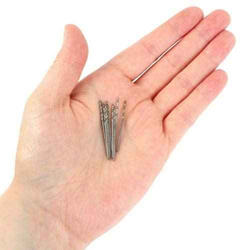 20 Pcs 1.0 mm HSS Micro Twist Drill Bit, Mini High Speed Steel Drill for Wood, Plastic, Soft Metal