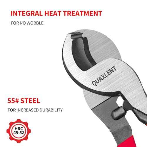 10 Inch Large Cable Cutter Heavy Duty High Leverage Big Wire Cutting Plier Tool for 4/0 Aluminum 2/0 Soft Copper and 100PR 24AWG Comm Cable, Blue