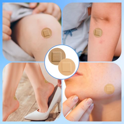 400PCS Round Waterproof Latex-Free Bandages - Small Circular Adhesive Wound Covers, Assorted Fabric & Waterproof Styles (Variation: 400P Bandages)