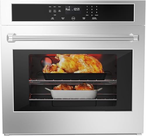30 Inch Electric Wall Oven with Convection, Touch Control, Large Capacity