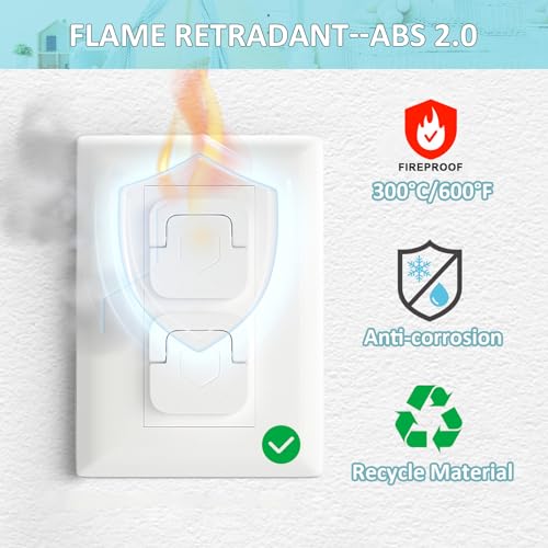 4our Kiddies Baby-Proof Outlet Covers 60 Pack Child Safety Electric Plug Protectors