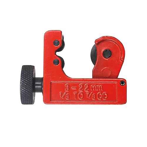 YXQ Mini Arrow Cutter 3-22mm (1/8'' - 7/8'') Adjustable Tube Cutter for Copper Pipe/Stainless Steel Tubing,Red