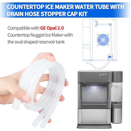GE Opal Ice Maker Drain Tube Kit - Silicone Water Line Replacement for Nugget Ice Maker