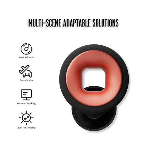Concert Ear Plugs, 2 Pair BNU High Fidelity Noise Cancelling Earplugs Hearing Protection for Musicians,Festivals,Raves Sleep, 25-33db Noise Reduction 6 Pair Reusable Foam£¦Silicon Tips in S/M/L Black