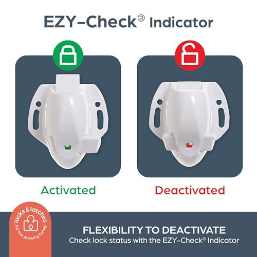 Dreambaby Adhesive Mag locks (8-Pack 1 Key) - Child Proofing Cabinet Magnetic Latches - White- Model L859