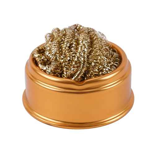 Noah Welding Soldering Iron Tip Cleaner, Solder Tip with Cleaning Brass wire and Metal Brass,no Water needed,Gold