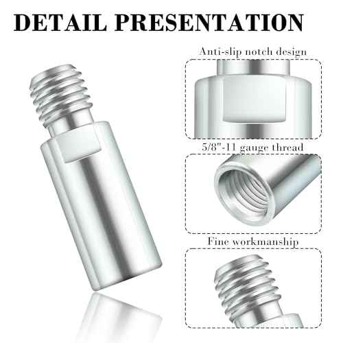 5/8"-11 Thread Angle Grinder Extension Shaft for Car Polisher,Universal Angle Grinder Attachments Expand Connection of Buffering Pads and Anglee Grinder