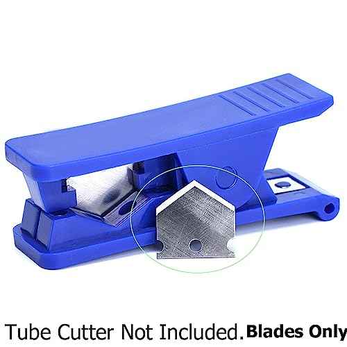 5 Pack Triangle Blade Replacement Tube Cutter Blades Knife for PTFE Teflon Tube Cutter Nylon PVC PU PE Plastic Pipe Tube Hose Cutting Tool Spare Parts Repair