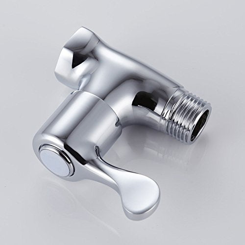 Weirun Chrome Shower Head Shut Off Valve with Brass Construction & Water Pressure Regulator