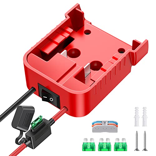 1 Pack Power Wheel Adapter for Milwaukee M18 Battery 18V Conversion Kit with Fuse & Switch