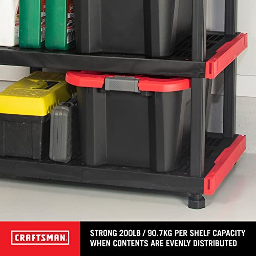 CX Craftsman 4-Tier Heavy Duty Plastic Garage Storage Shelves