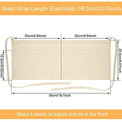 JenPen 6 Pcs Nail Apron Canvas Waist Apron Bulk for Carpenters with 2-pocket Work Unisex Cloth Tool Belt Washable Utility for Men Women Adults Woodworkers, Artists, and Other Crafts People