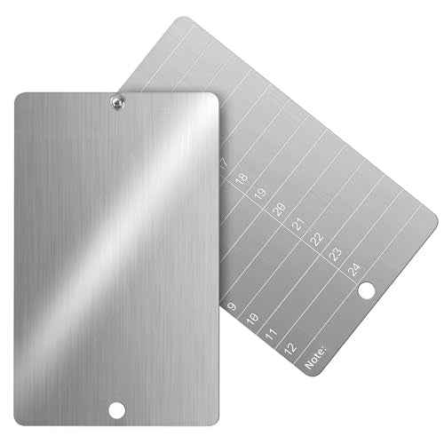 Steel Crypto Seed Phrase Storage, Metal Seed Bitcoin Phrase Plate for Hardware Cold Backup, 2 Plates and Security Seals