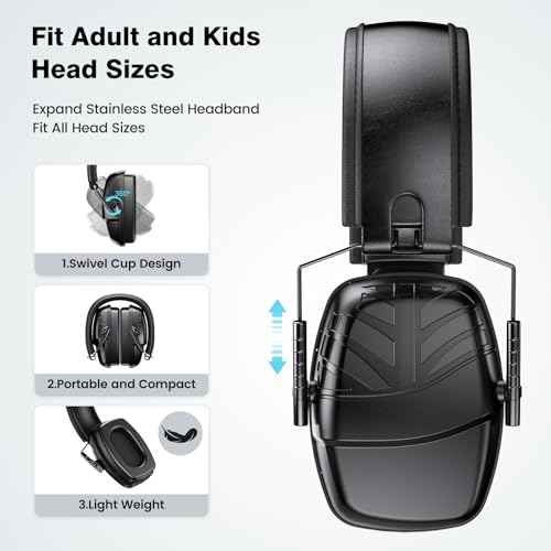 Link Dream Ear Protection Ear Muffs Noise Reduction SNR 35dB Hearing Protection Kids Adult Shooting Gun Range Mowing