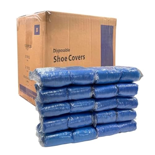 QIANSOU 1000 Pcs Shoe Covers Disposable Durable Waterproof Boot Covers