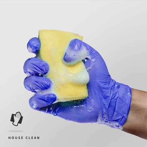 Medical Nitrile Exam Gloves, 4.5 Mil Powder-Free Latex-Free Disposable Food-Safe Cooking Cleaning, Blue-Violet 100Pcs