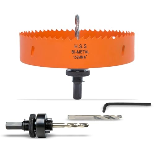 VIKITON 6 Inch Hole Saw Kit for Wood Metal Plastic Drywall with Arbor