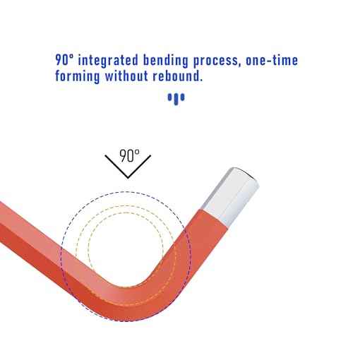 4PCS 3/16" Ball End Hex Key Allen Wrench, SAE Internal Hexagonal Wrench, L Shaped Long Arm S2 Steel Repairing Tool£¬Orange