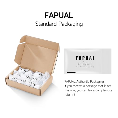 FAPUAL Brushed Gold Cabinet Knobs 10 Pack - Solid Zinc Drawer Pulls for Dressers & Cabinets
