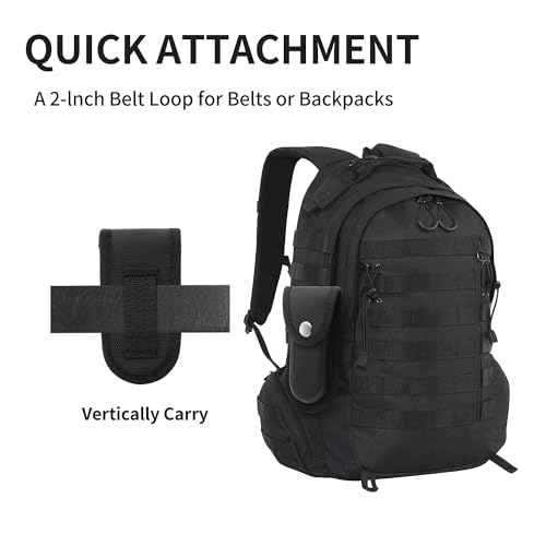 2 Packs Nylon Pocket Knife Sheath, 4'' Multitool Pouch, Folding Knife Belt Sheath with Snap Closure and Vertical Carry Belt Loop, Multitool Case for Outdoor or Daily Use, Medium Size