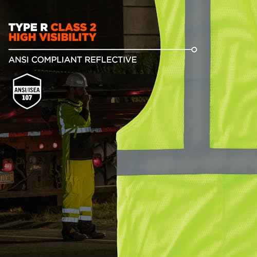 Ergodyne GloWear Economy High Visibility Reflective Safety Vest, Hook & Loop Closure