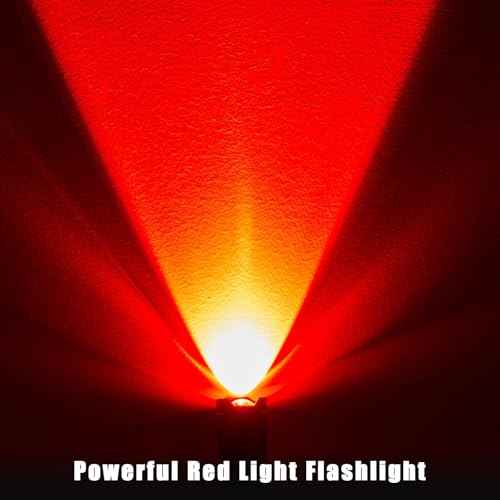 Honoson 2 Pieces Red Light Flashlight LED Single Mode Torch 1 Mode Scalable Red Lens Filter Flashlight for Night Astronomy Aviation Observation Beach Turtle Safe