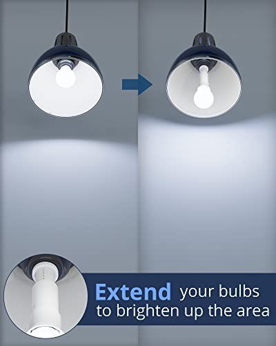 JACKYLED E26 Light Socket Extender 4-Level Extendable Bulb Adapter - Variation 2