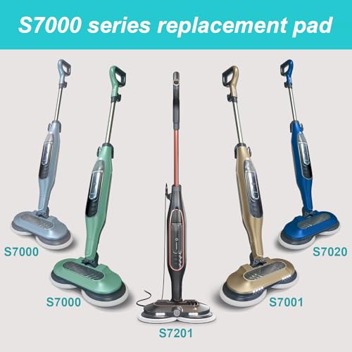 AIR U+ 8 Pack Steam Mop Replacement Pads for Shark Steam & Scrub Mop (White)