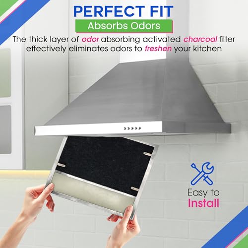 Bagean Range Hood Charcoal Filter 7.75 x 10.5 in BP58 3-Pack for Broan/Nutone