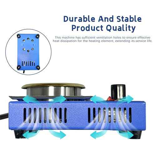 Solder Pot 250W 110V For Electrical Soldering Melt Various Metals Include 2 Pots & 1 Scraper for Welding and Soldering Bath