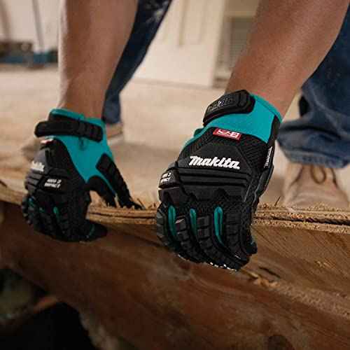Makita Unisex Impact-rated T 04276 Advanced ANSI 2 Impact Rated Demolition Gloves Medium